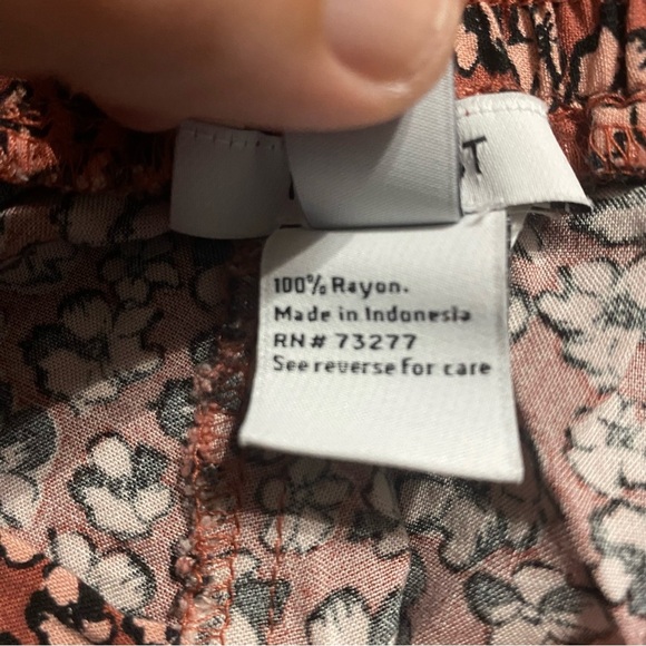 Nine West Pink Floral Print Stretch Waist Midi Skirt - Picture 6 of 6